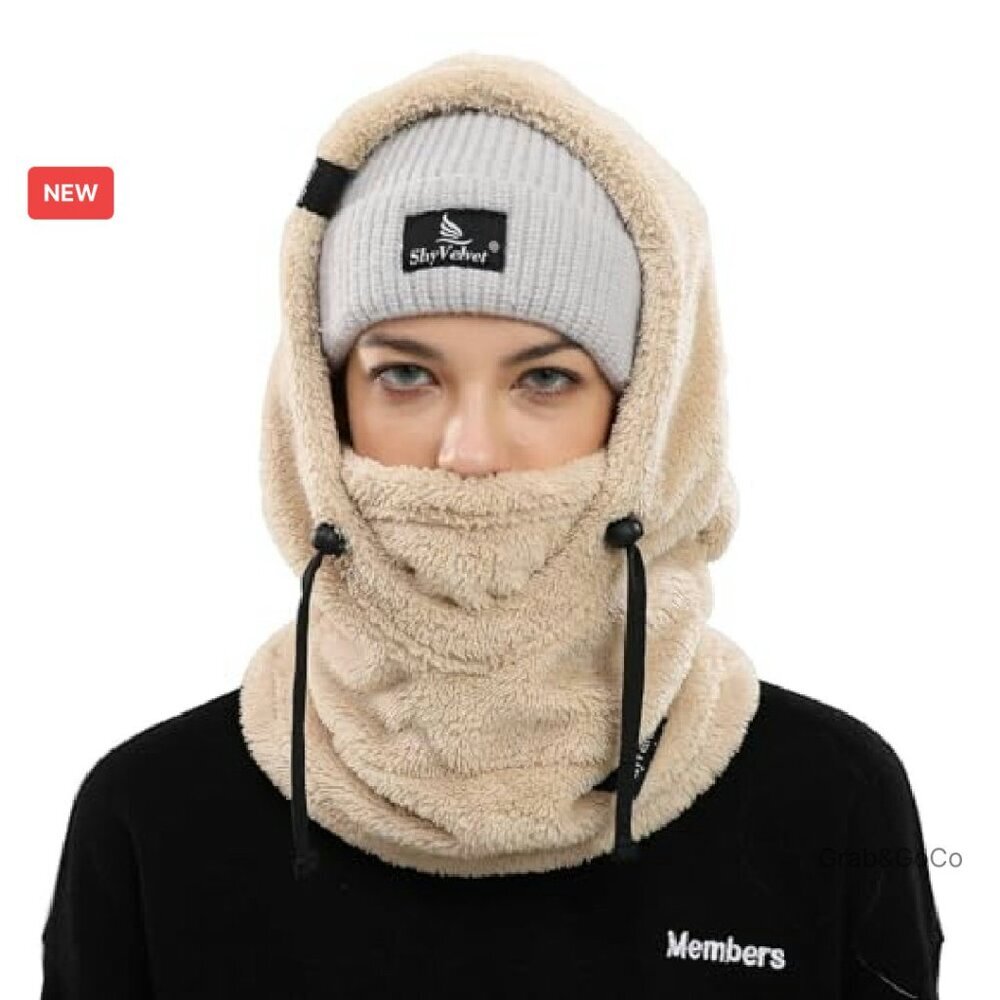 Ultralight Fleece Balaclava Ski Mask Wind-Resistant Winter Face Cover Unisex - Picture 3 of 8